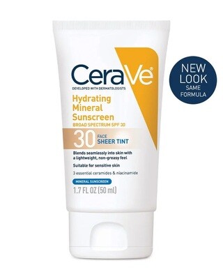 CeraVe Hydrating Face Tinted Mineral Sunscreen SPF30 50ml #2313