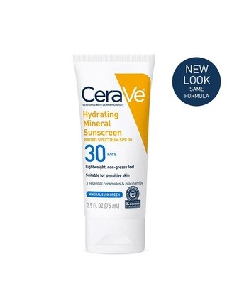 CeraVe Hydrating Face Mineral Sunscreen SPF30 #5031