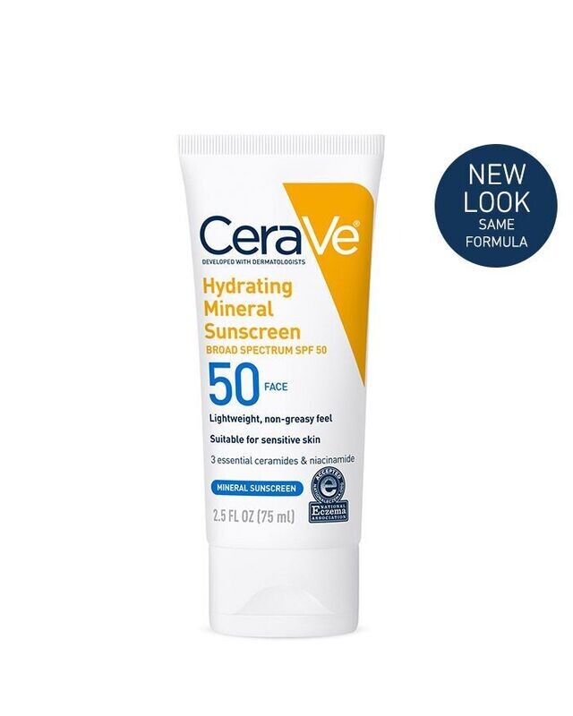 CeraVe Hydrating Face Mineral Sunscreen SPF50 2.5oz #4959