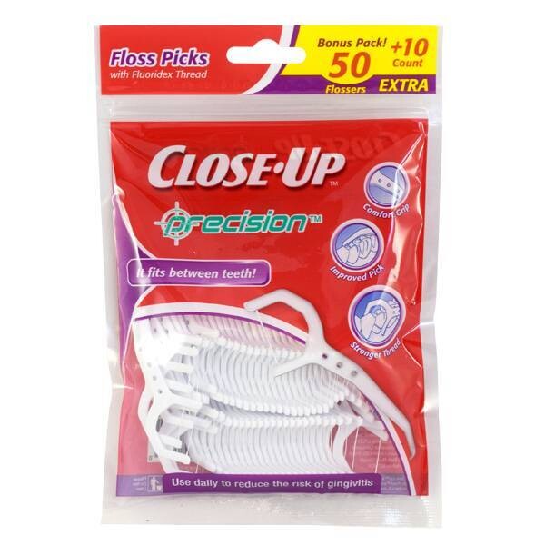REACH Close-Up Floss Picks with Fluoride Thread 50ct (+10ct bonus) #1400 