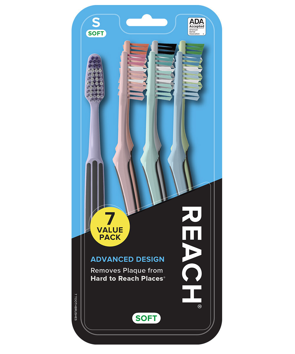 REACH Advanced Design Toothbrush Soft 7ct #1035