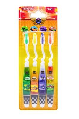 REACH Kids Cars Toothbrush Soft 4ct #6338