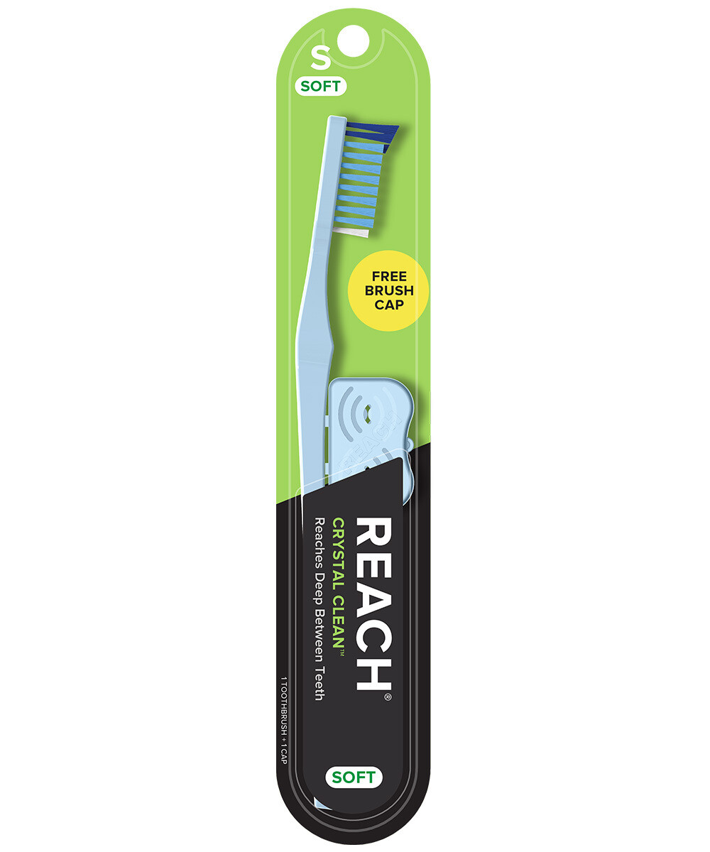 REACH Crystal Clean Toothbrush Soft with Cap 1ct #5089