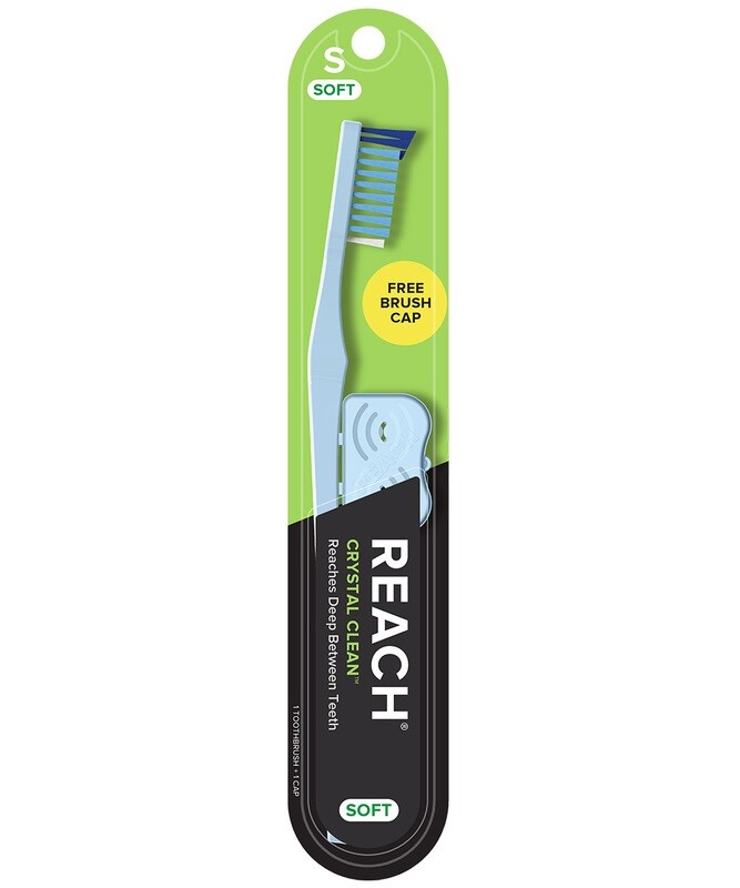 REACH Crystal Clean Toothbrush Soft with Cap 1ct #5089