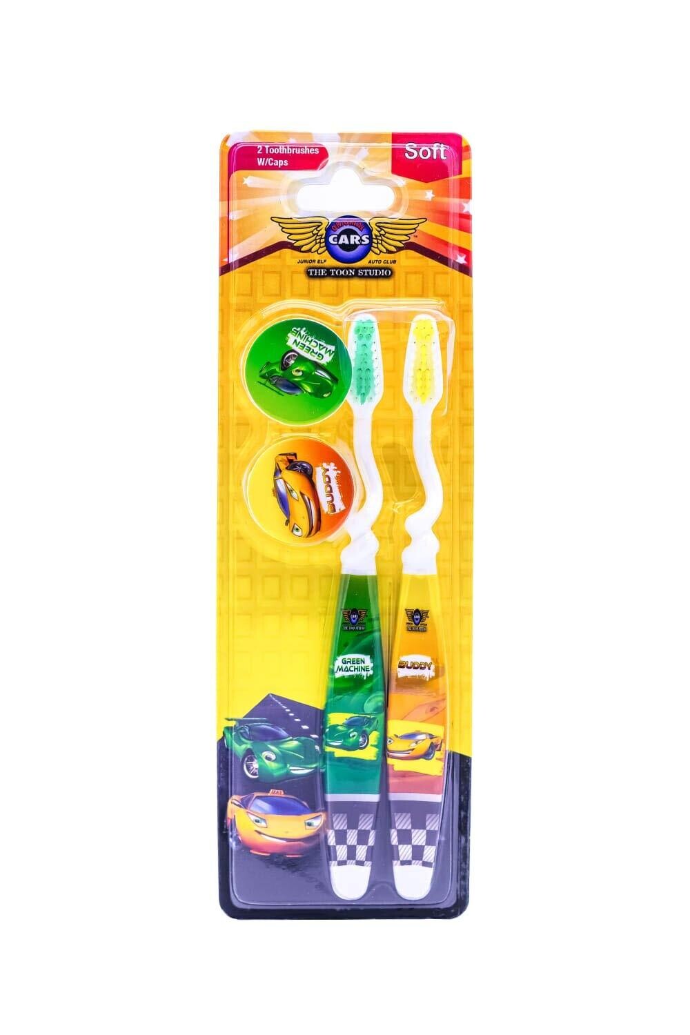 REACH Kids Cars Toothbrush Soft with Cap 2ct #6093