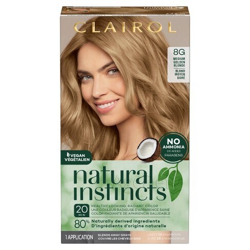 Clairol Natural Instincts 8G Medium Golden Blonde #4581