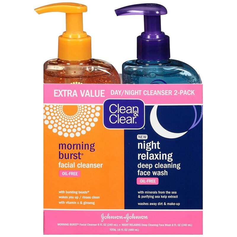 Clean &amp; Clear Day/Night Cleanser 2-Pack #1362