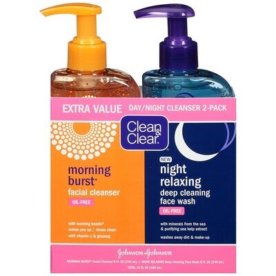 Clean &amp; Clear Day/Night Cleanser 2-Pack #1362