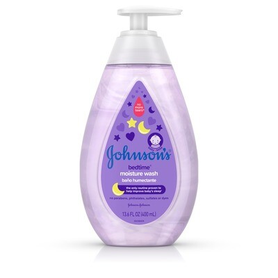 Johnson's Baby Bedtime Moisture Wash 13.6oz #4805