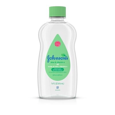 Johnson&#39;s Baby Oil Aloe &amp; Vitamin E 14oz #3325
