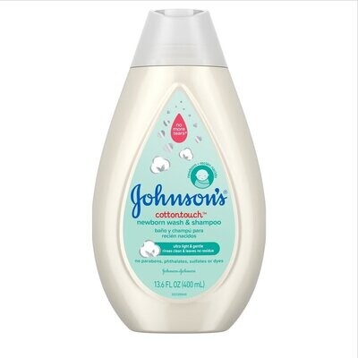 Johnson&#39;s Baby Cotton Touch Newborn Wash &amp; Shampoo 13.6oz #7073