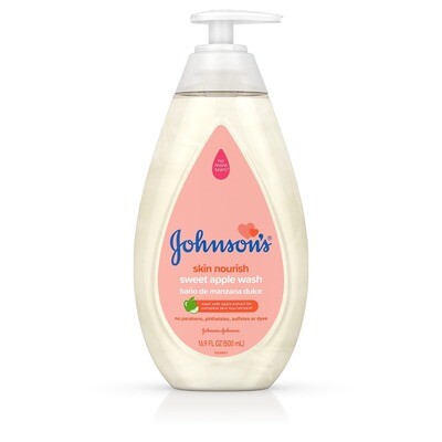 Johnson&#39;s Baby Skin Nourish Sweet Apple Wash 16.9oz #7363