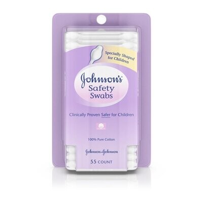 Johnson&#39;s Baby Safety Swabs 55ct #2569