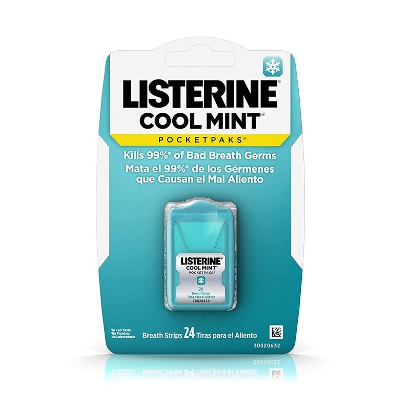 Listerine Cool Mint Pocket Packs 24ct (12 Pieces per Case) #3661