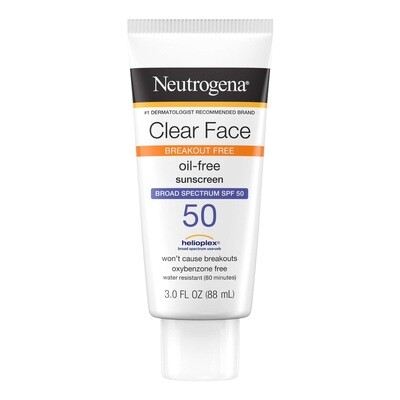 Neutrogena Sun Clear Face Lotion SPF50 3oz #2822
