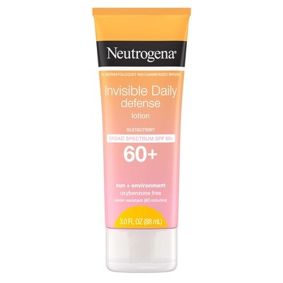 Neutrogena Sun Invisible Daily Defense Sunscreen Lotion SPF60+ 3oz #1511 