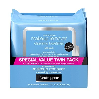 Neutrogena Makeup Remover Cleansing Towelettes Twin-Pack #3934