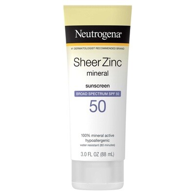 Neutrogena Sun Sheer Zinc Mineral SPF50 3oz #0804