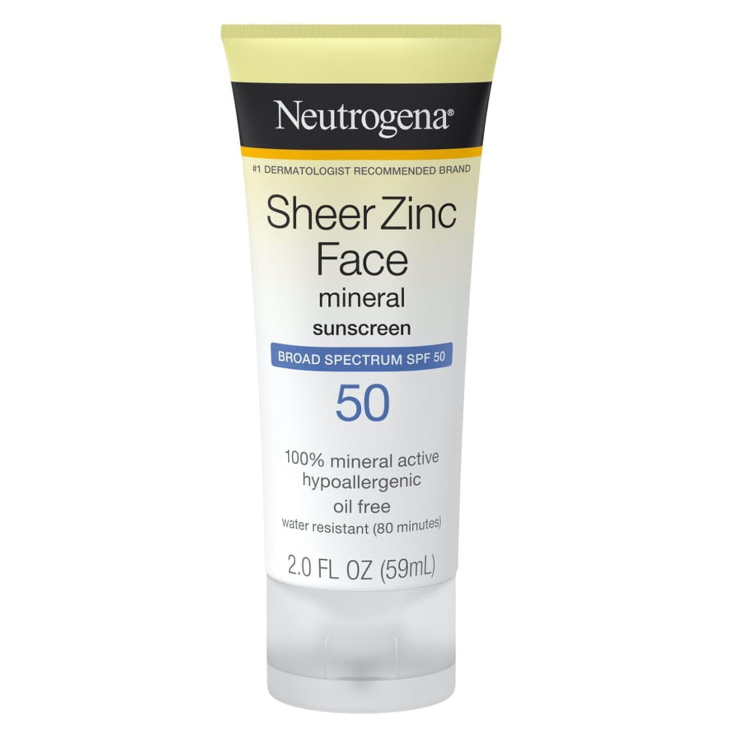 Neutrogena Sun Sheer Zinc Face Mineral SPF 50 2oz #0811