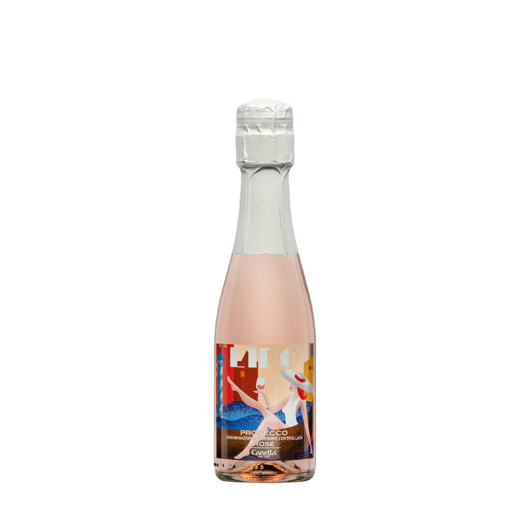 Canella Wines Lido Prosecco Rose Mini 200ml #1547 (24 per case) 