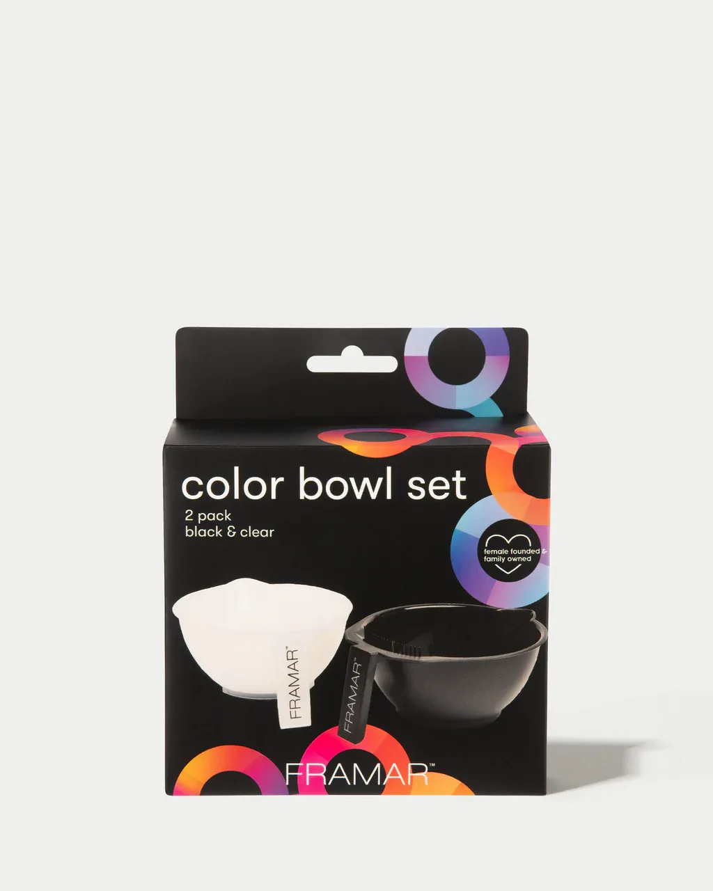 Framar 2-Pack Color Bowl Set Black &amp; White #0084 