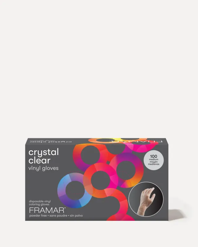 Framar Crystal Clear Vinyl Gloves - Small 100ct #0016