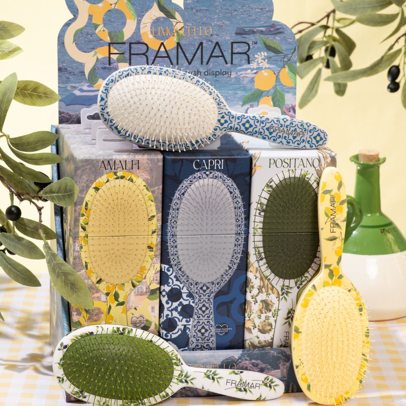 Framar Limoncello Detangle Brush Display 9pcs #0275