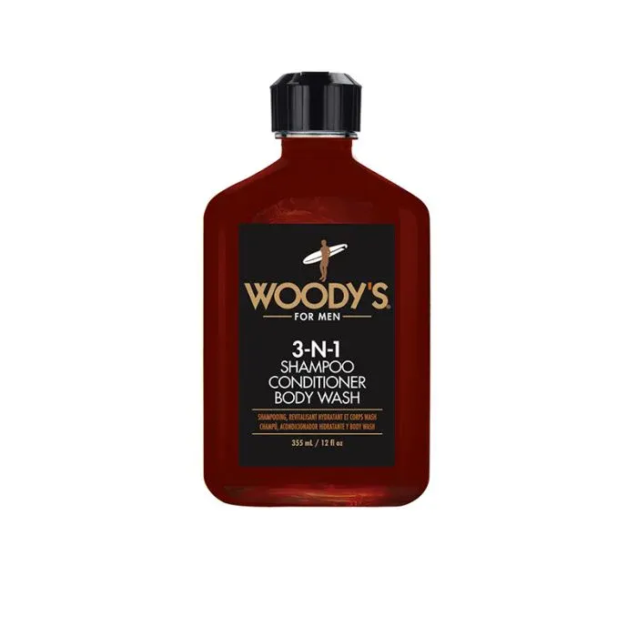 Woody&#39;s 3-in-1 Shampoo, Conditioner, Body Wash 12oz #8740 