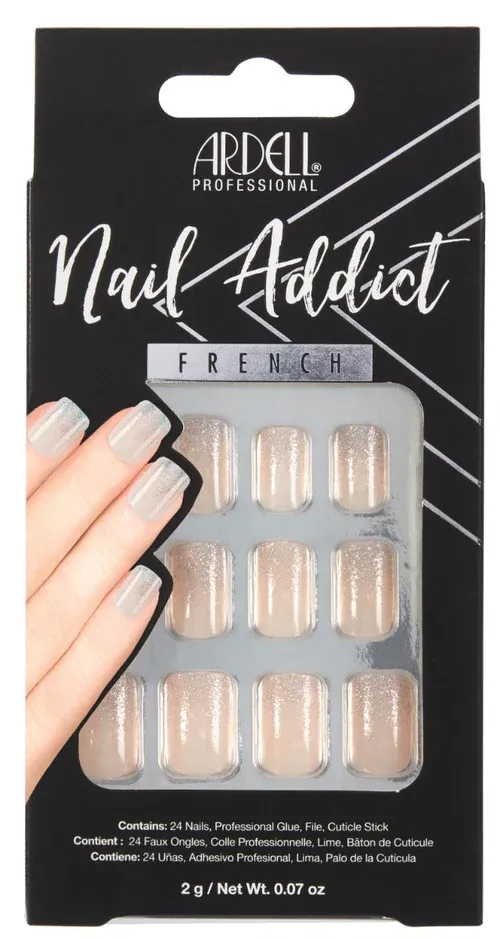 Ardell Nail Addict French - French Glitter 3ct (63861) #8617