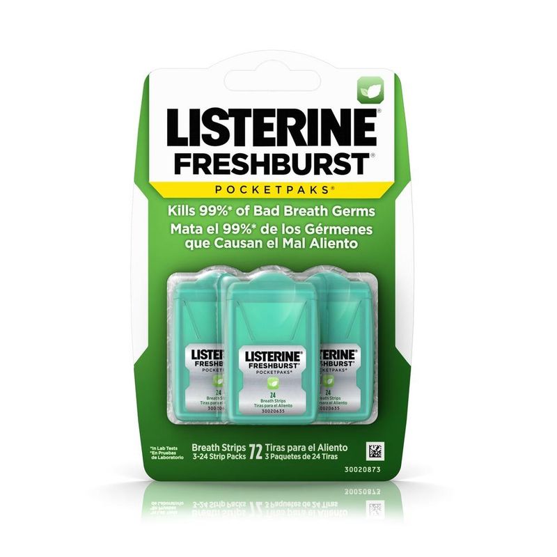 Listerine Freshburst Pocketpaks 24ct (12 per display) #6105