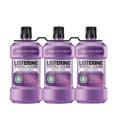 Listerine Total Care Freshmint Three-Pack 1L (4 pack per case) #6989
