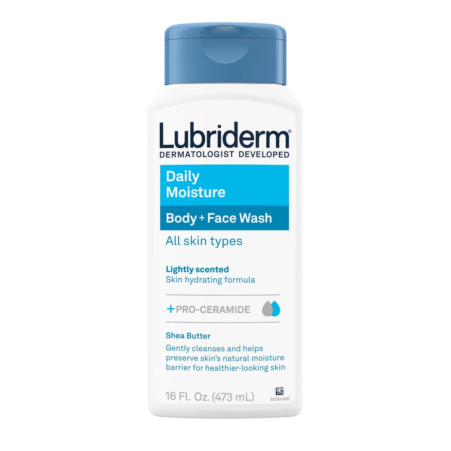 Lubriderm Daily Moisture Face &amp; Body Wash 16oz #3275
