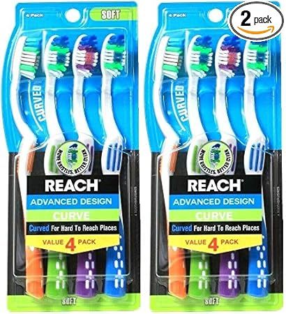 REACH Advanced Design Curve Toothbrush Firm 4ct #1967