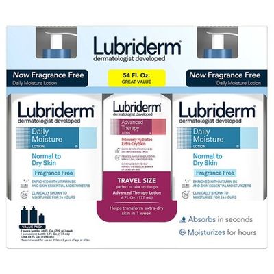 Lubriderm Value Pack 3ct (Daily Moisture 2x + Advanced Therapy 1x) #2806