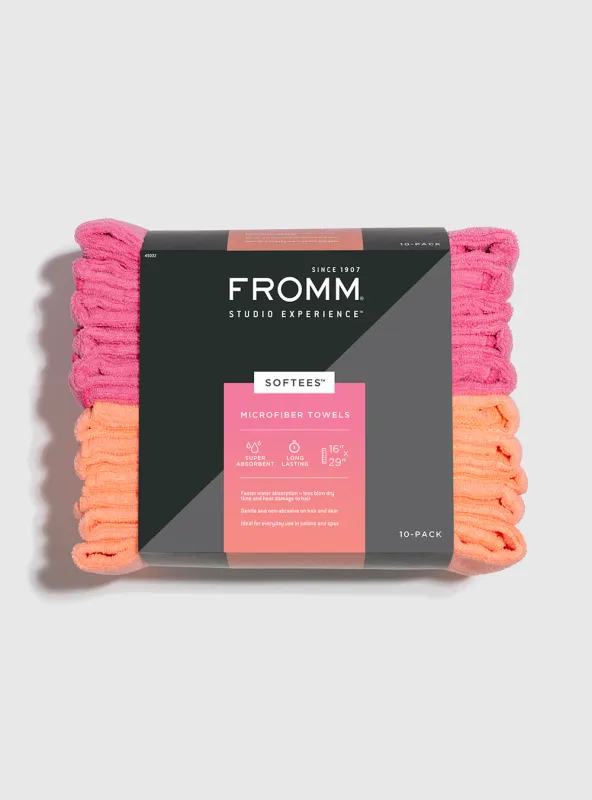 Fromm Softees Towel (Pink/Orange), 10 Pack#5273