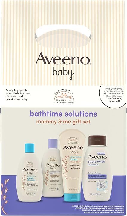 Aveeno Baby Bathtime Solution Mommy &amp; Me Gift Set 4ct #5533