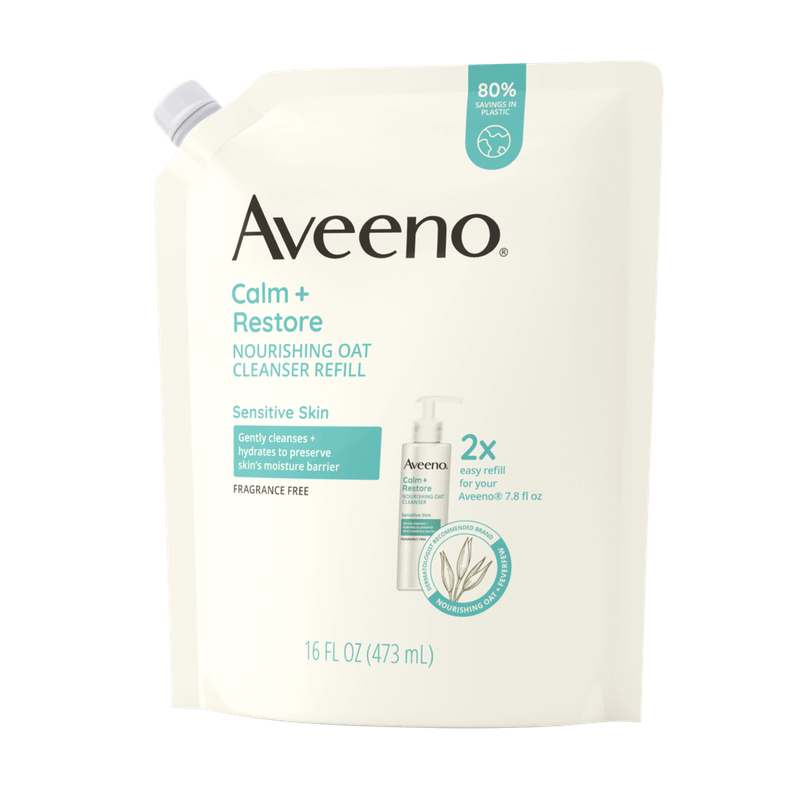 Aveeno Calm &amp; Restore Nourishing Oat Cleanser Refill 16oz #1153