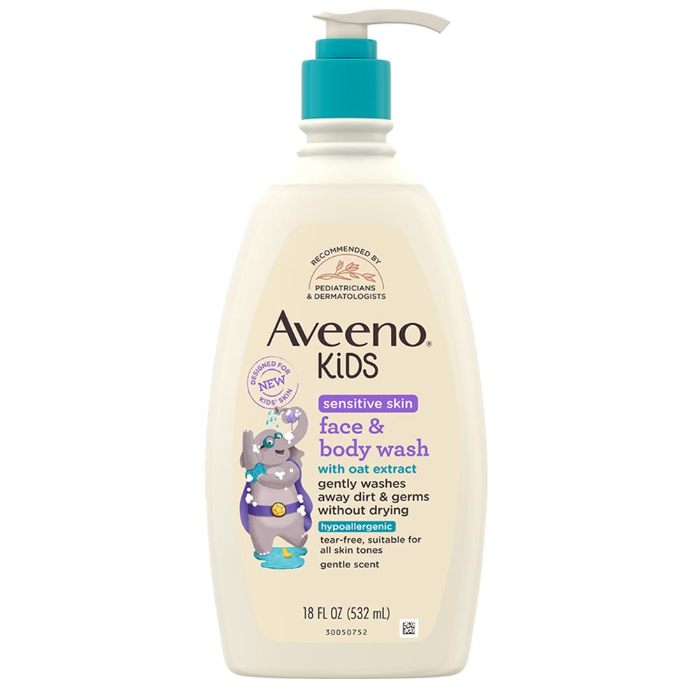 Aveeno Kids Sensitive Skin Face &amp; Body Wash 18oz #1214