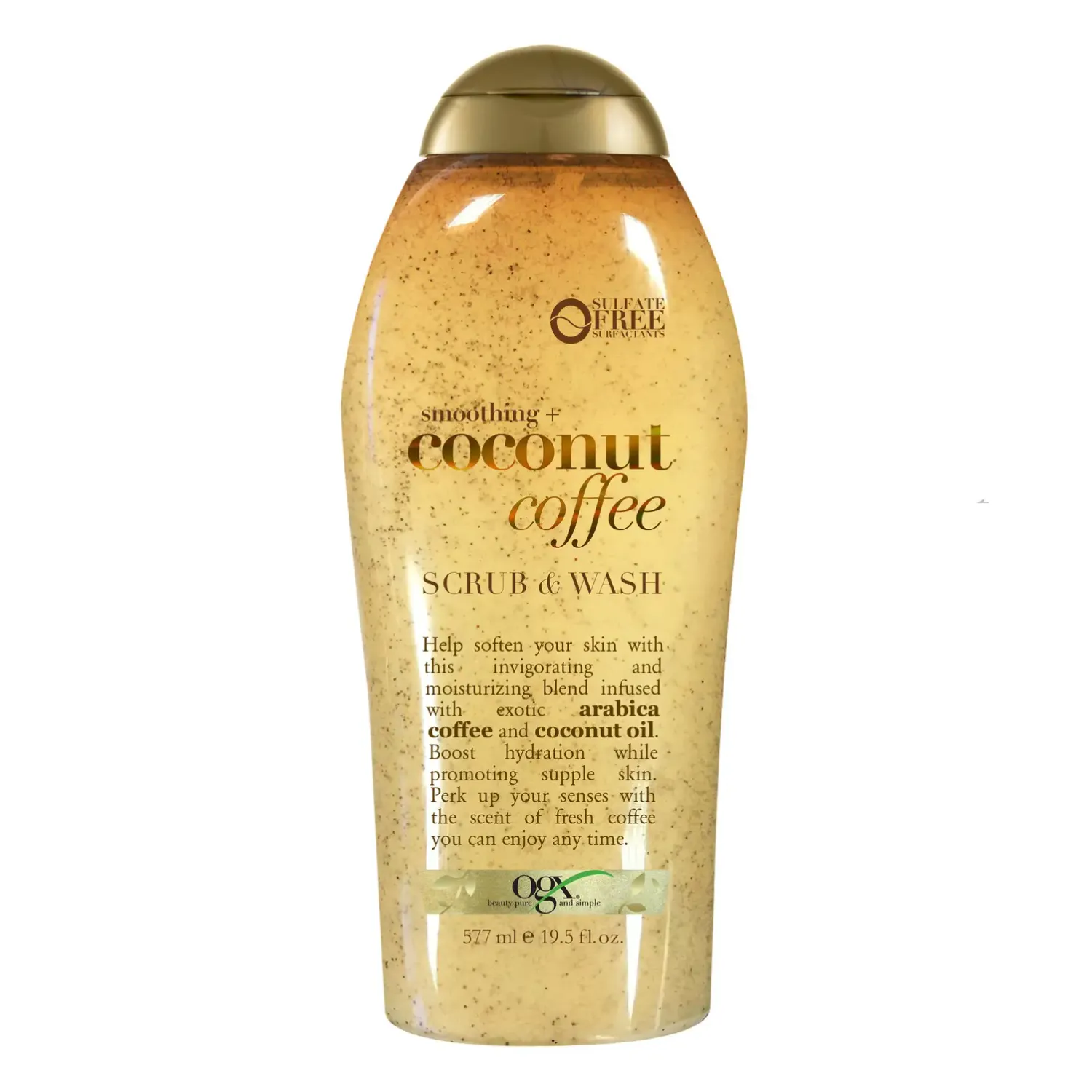 OGX Smoothing Coconut Coffee Scrub &amp; Body Wash 19.5oz #4513