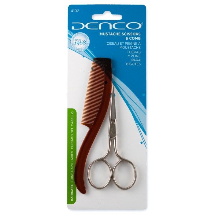 Denco 3 1/2 Mustache Scissor &amp; Comb (4102) #0208