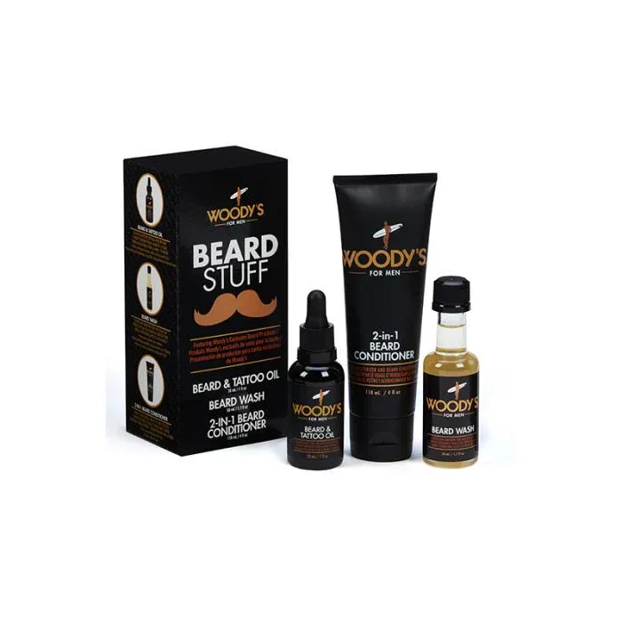 Woodys Beard Stuff Kit 3ct #7613