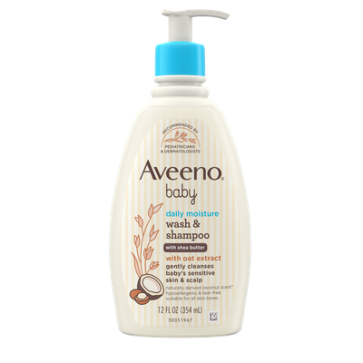 Aveeno Baby Daily Moisture Coconut Wash &amp; Shampoo 12oz #1412