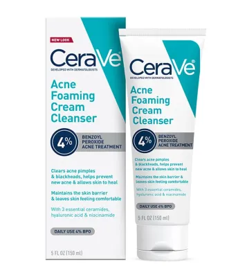 Cerave Acne Foaming Cream Wash 10% 5oz #4520