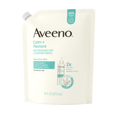 Aveeno Calm &amp; Restore Nourishing Oat Cleanser Refill 16oz #1153