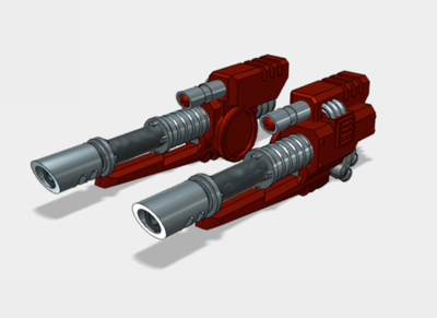 LINEBACKER TURRET WEAPONS: TWIN LASER CANNONS 