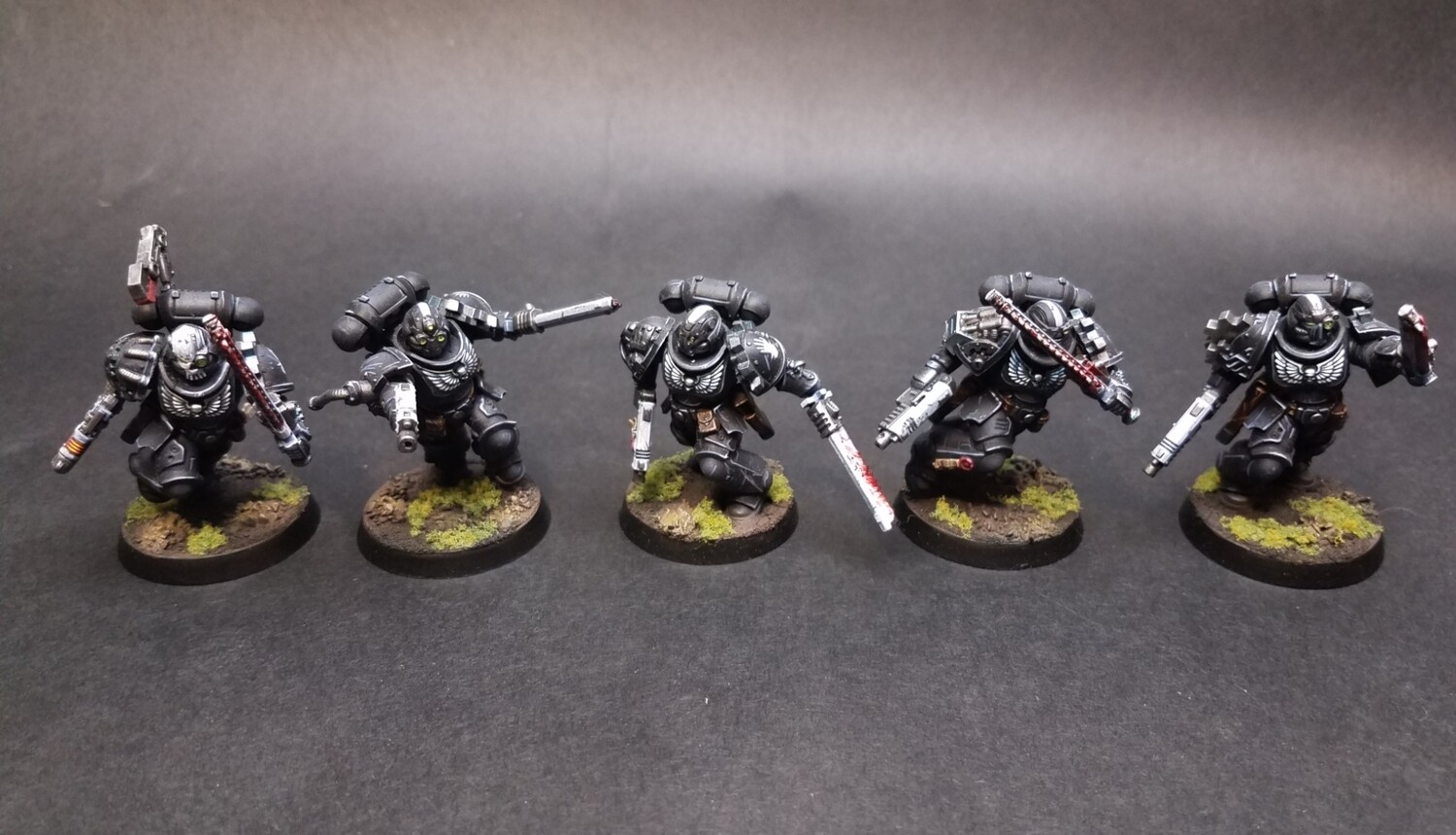 Iron Hands Assault Intercessor Squad x5 Primaris Painted