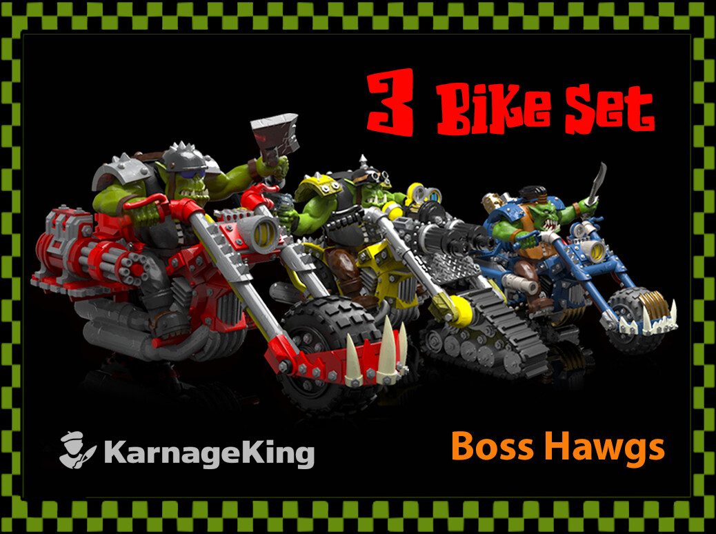 Boss Hawg Biker Set of 3