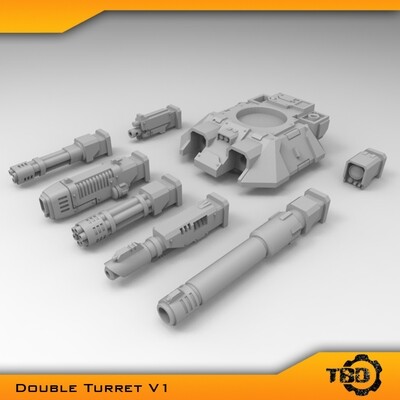 Double Turret V1 Conversion Bits Space Marine Repulsor