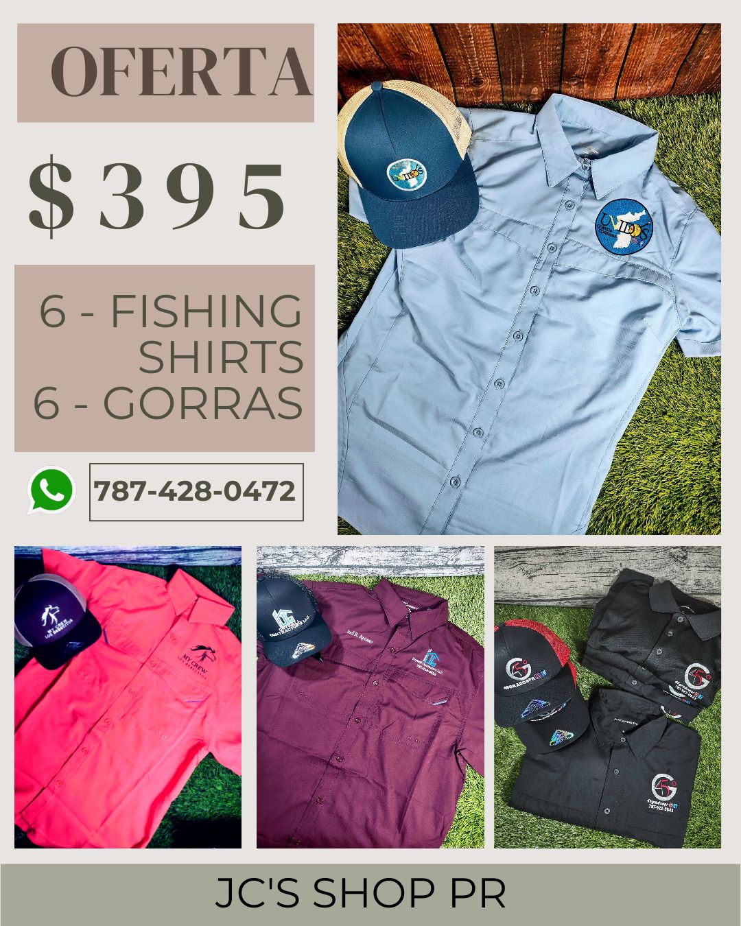 Oferta de Fishing Shirts y Gorras