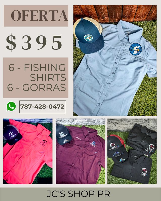 Oferta de Fishing Shirts y Gorras